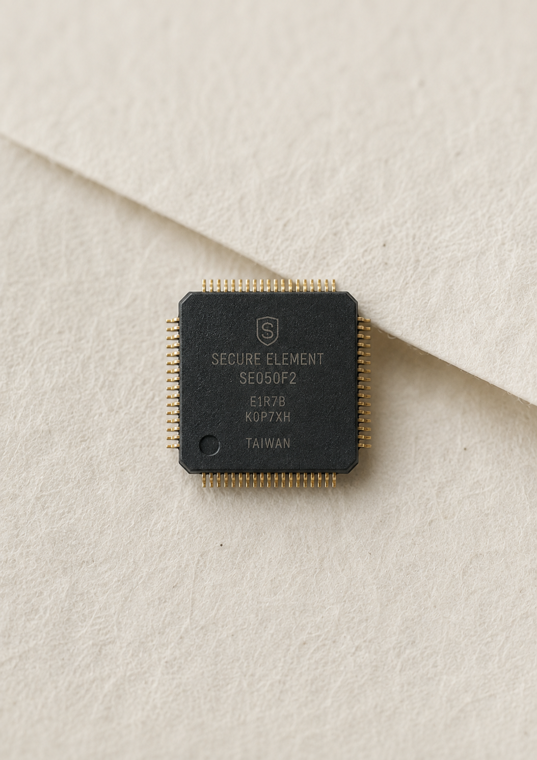 Secure element chip on paper