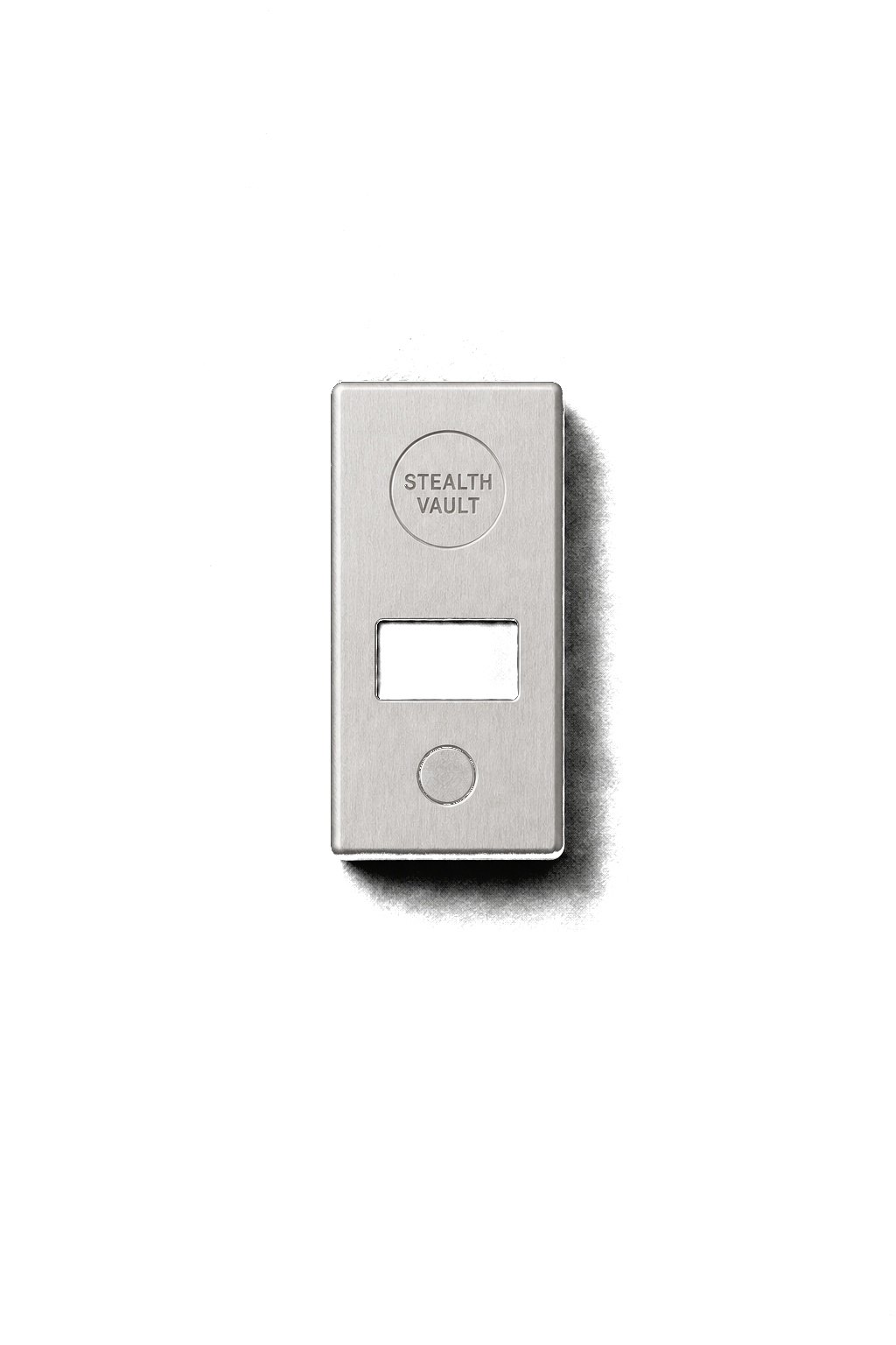 Stealth Vault aluminium wallet, front face